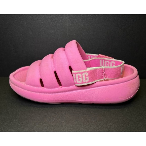 UGG Sport Yeah Slide Sandals Pink Kid Girls Size 11 Toddler - Picture 8 of 16